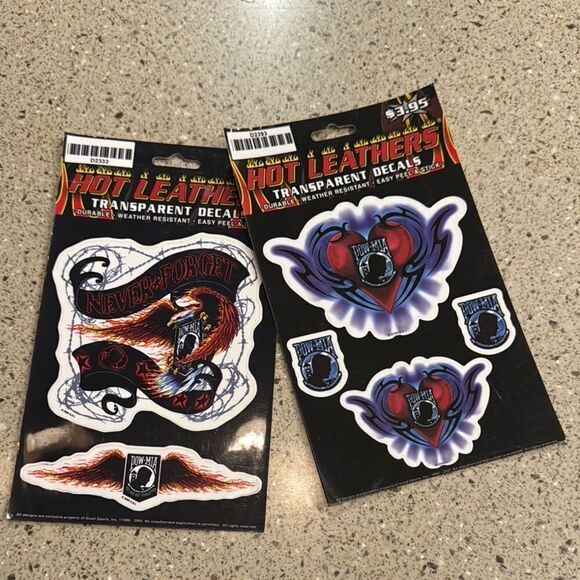 Hot Leathers transparent decals, POWMIA never forget, Transparent Decals Set - Picture 1 of 6